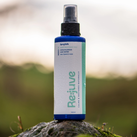 Image shows re:juve HOCL hypochlorous acid spray 140ml by SpraySafe